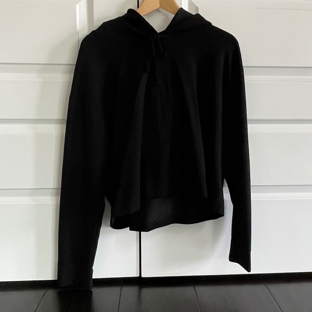 James Perse Black Cropped YOSEMITE Hoodie ~ Women’s Size 4 (fits like an XL) - Picture 3 of 14
